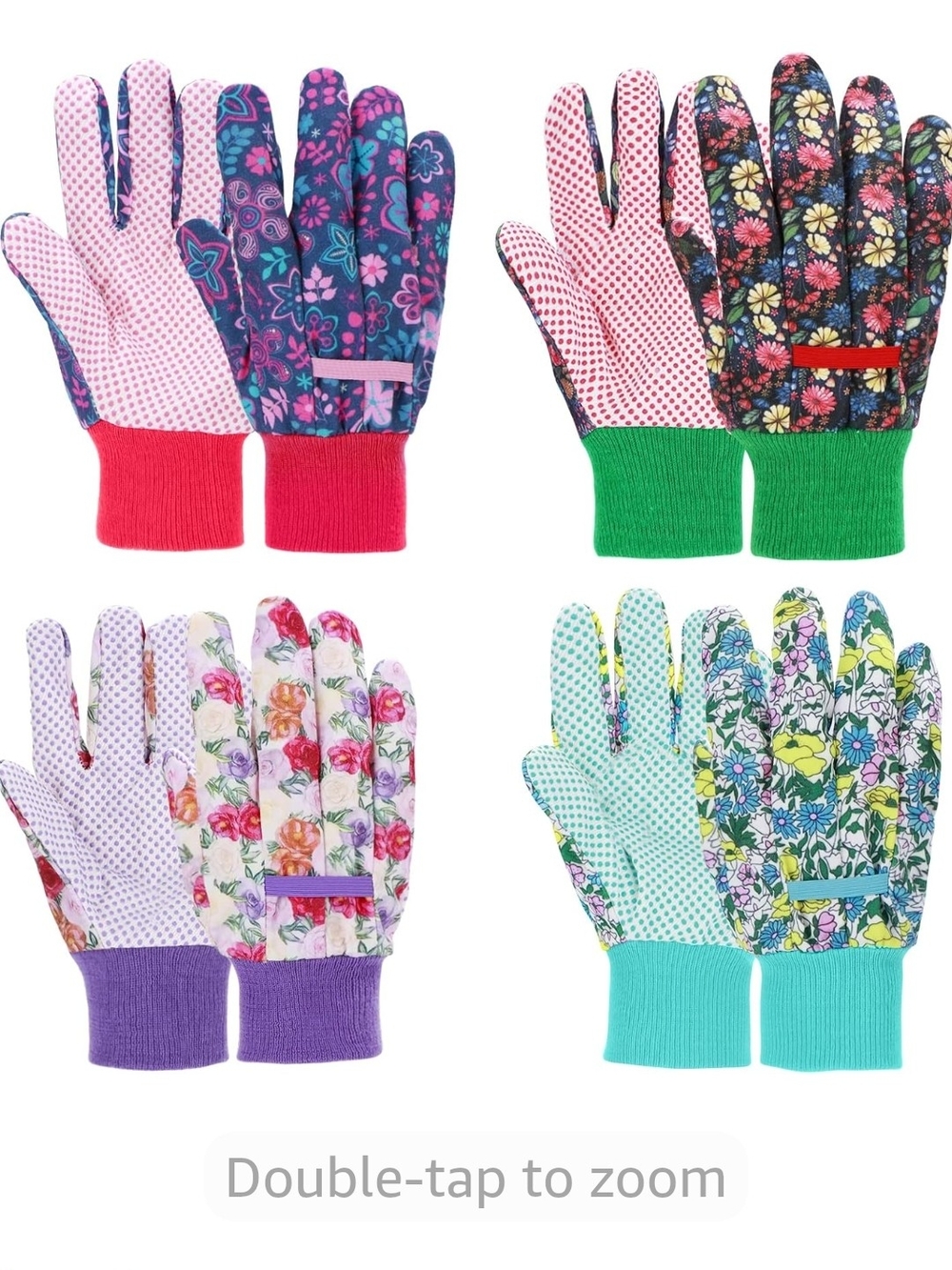 Women's Medium JUMPHIGH Floral Garden Gloves (Set of 4)